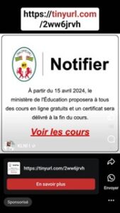 Faux : Le Ministère togolais de l’Éducation ne propose pas des cours en ligne gratuits