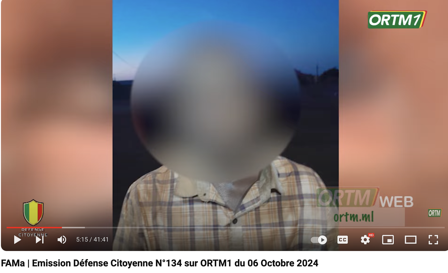 FAMa | Émission Défense Citoyenne N°134 sur ORTM1 annonçant l'arrestation de Baye_Ag_Mohamoud