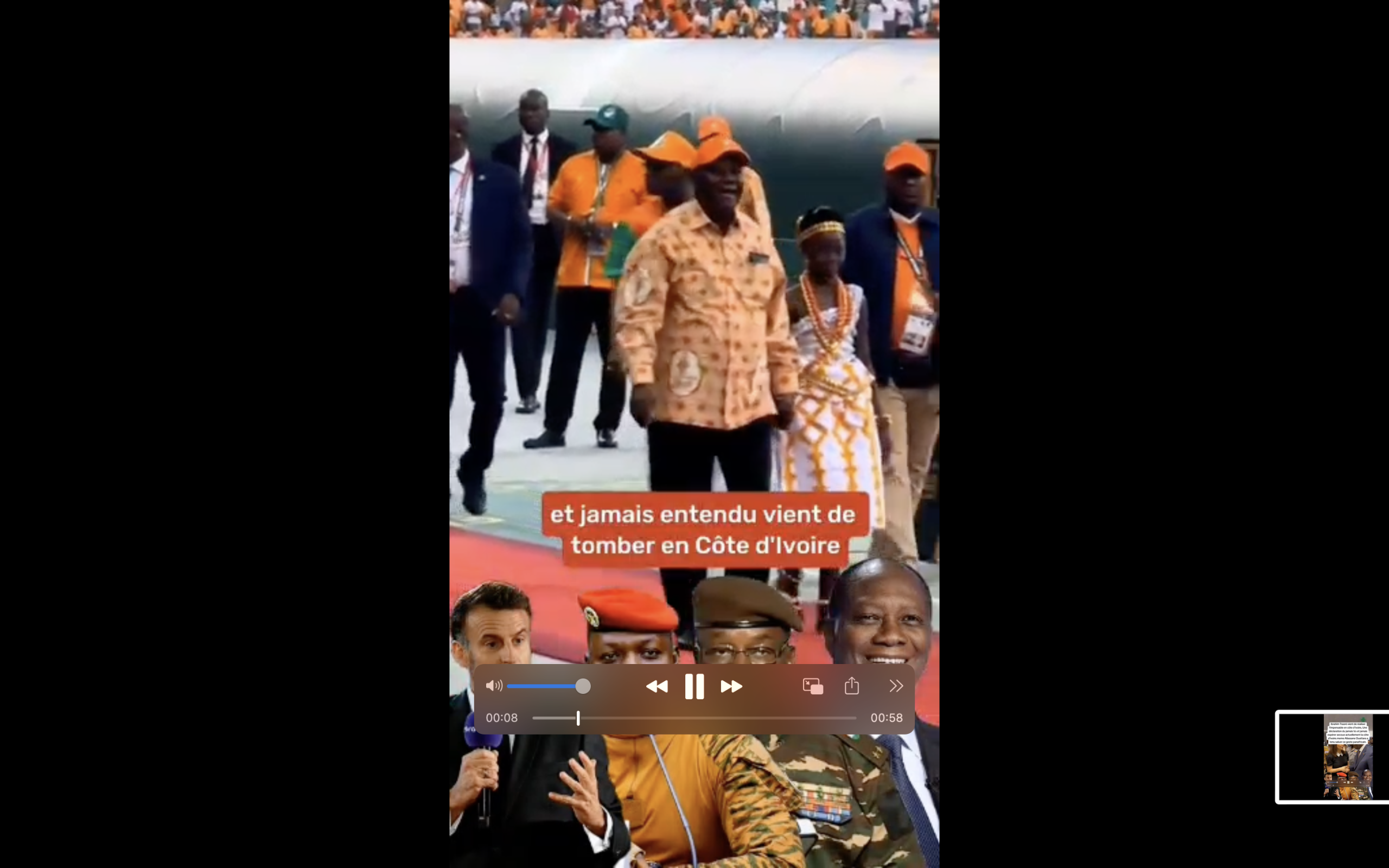 Faux, Ibrahim Traoré n'a pas pris la parole pour « sauver » la Côte d'Ivoire