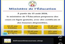 Faux : Le Ministère togolais de l’Éducation ne propose pas des cours en ligne gratuits