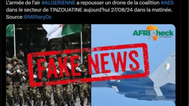 L'armée algérienne n'a pas repoussé de drone de la coalition AES à Tinzaouatène le 27 août 2024