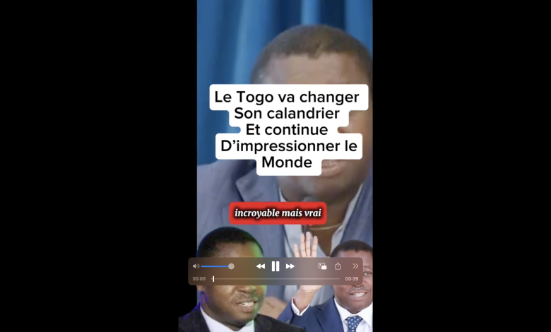 Faux, le Togo ne va pas remplacer le calendrier grégorien ni compter l'âge en lunes